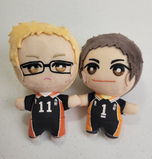 Haikyu Kei Tsukishima Yulefly Sawamura Chibi Plush Charms Dolls Lot of 2