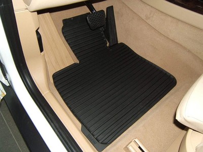 Genuine Front Rubber Black All Weather Floor Mats Set for BMW E70 E71 X5 X6