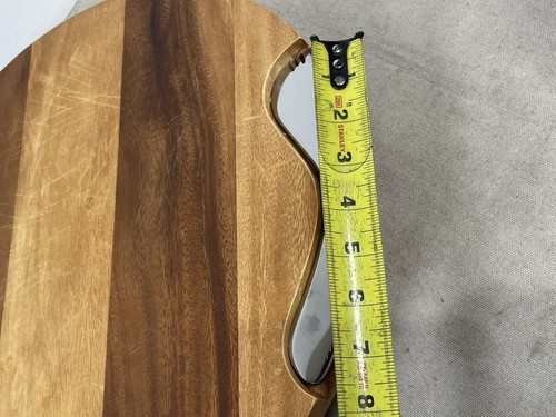 Nambe Round Wood Cutting Board Block Magnet Utensil Charcuterie Serving Tray - Picture 16 of 16