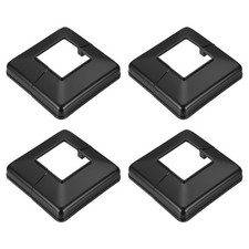 4pcs 2x2 Inch Post Sleeve Plastic Post Base Cover Column Wraps Black