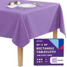 Rectangle Tablecloth - 60 x 84 Inch Lavender Table Cloth for 5 Foot Rectangle...