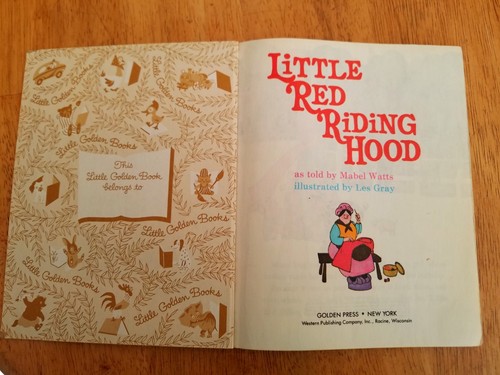 Vintage Little Golden Book-1982 Little Red Riding Hood / Mabel Watts GC - Bild 4 von 10
