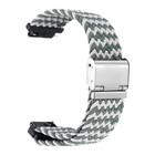 16mm Nylon Braided Watch Bands with Stainless Steel Buckle, Gray Green