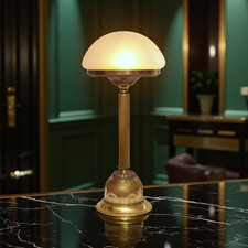 Art Deco Design Bankers  Lamp   Chamonix   Brass Lamp Berlin Unique Lamp