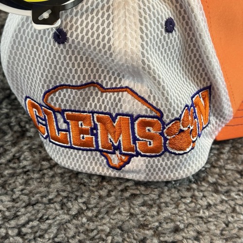 Clemson Tigers NCAA Zephyr Orange and White Stretch Fit Hat Mesh Small - Picture 3 of 10