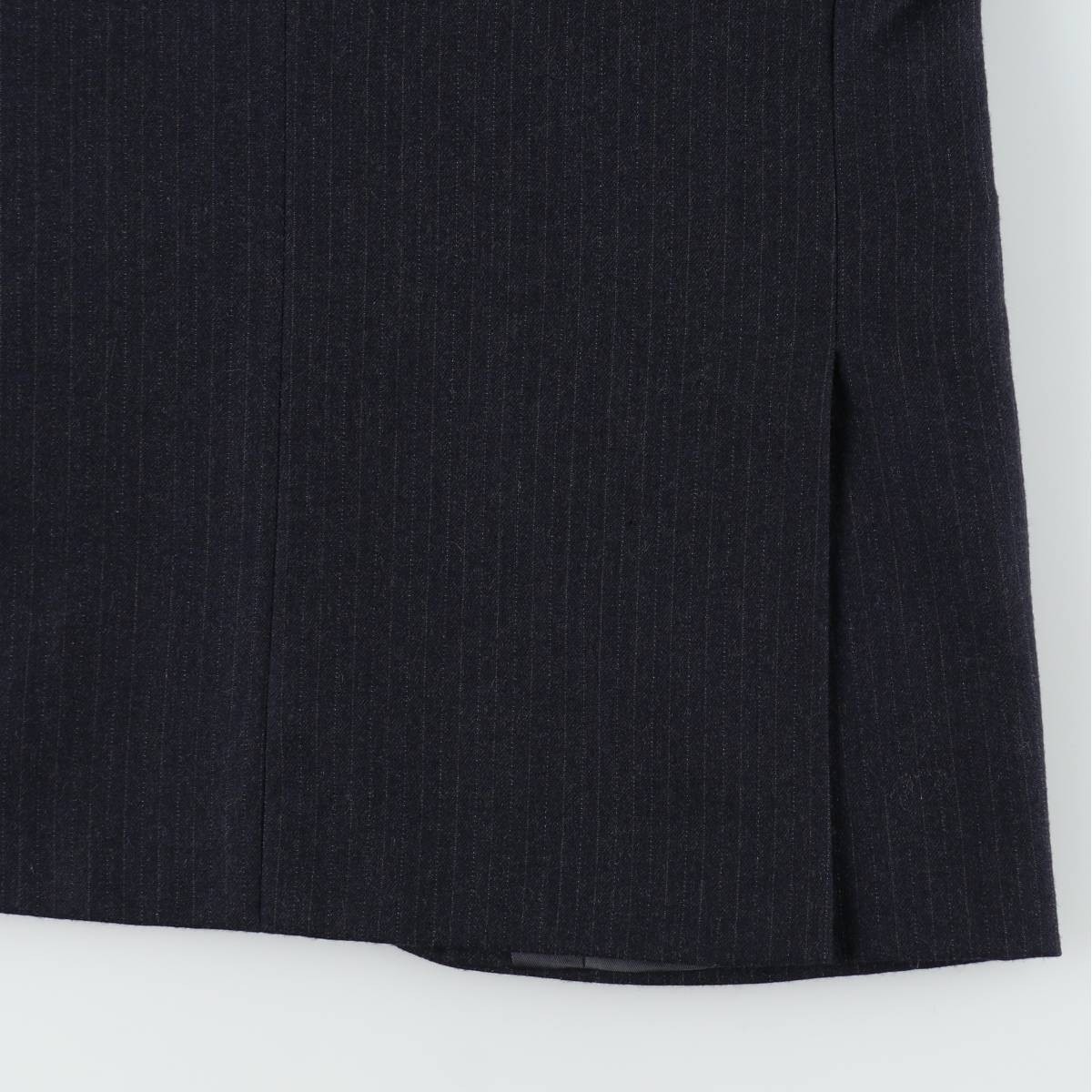 Used HARDY AMIES Stripe Pattern Navy Blazer Tailored Jacket Men's Size M image 9