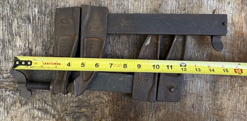 Abrazaderas de barra Taylor 19 A&B vintage raras 9" - Imagen 8 de 11