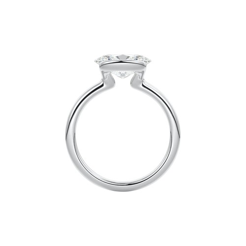 IGI Certified Lab Grown Diamond Engagement Ring 18K White Gold 2.00 Ct Oval Cut - Picture 6 of 9