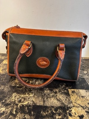 Dooney Bourke VTG Classic Satchel Small Bag Purse Forest Green No Strap 