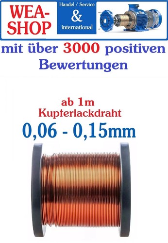 Kupferlackdraht Kupferdraht Basteldraht Spule Motor Meter - Bild 1 von 7