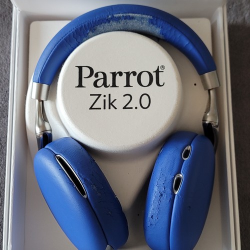Royal Blue Parrot Zik 2.0 Headphones By Phillipe Starck - Picture 2 of 11