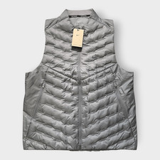 Nike Therma-Fit ADV Repel Aeroloft Down Running Vest Grey Mens size L FB7542-084