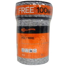 Gallagher Electric Fence Poly Wire | Bonus Pack - 1312 Ft Plus Free 32