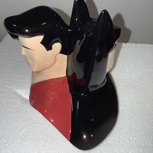 DC WB Double Sided BATMAN & SUPERMAN Cookie Jar 1999 Statue Original Box - Picture 2 of 18