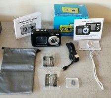 Fotocamera Subacquea Impermeabile 2.7K 48MP - Doppio Schermo LCD, 10ft, Zoom 16X, Giallo - Foto 5