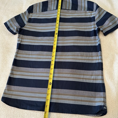 Perry Ellis Cotton Short Sleeve Striped Shirt, Size Small - Picture 4 of 4
