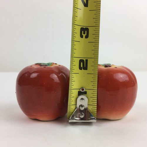 Lote de 2 saleros de manzana de cerámica vintage de Japón - Imagen 4 de 9