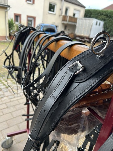 Zweispänner Kutschengeschirr – Shetty – Leder – Neu - Bild 2 von 11