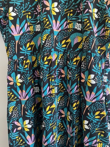 Karma East XXL Cotton Dress Colourful Floral Print Pockets Boho Ethical - Picture 10 of 17