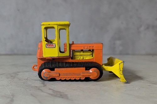 Matchbox Lesney Kingsize K-17 Case Tractor Die Cast Orange Yellow Playworn  - Picture 1 of 8
