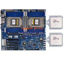 GIGABYTE MZ72-HB2 SP3 Motherboard With 2x AMD EPYC 7C13 OEM 7713 CPU 64C/128T