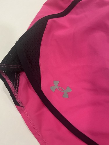 Girls Under Armour Athletic Shorts Size YXL Pink/Black - Picture 6 of 8