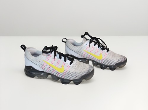 Nike Air VaporMax Flyknit 3 Shoes GS White/ Yellow BQ5238-102 38.5 6Y/ W. 7.5 🌸 - Picture 3 of 8