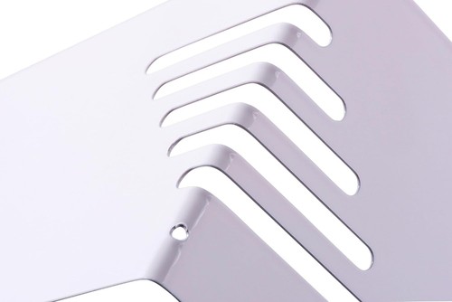 4x Buchstützen Metall Buchständer Metall Buchhalter 14x8,5x14cm Weiß - Bild 3 von 8