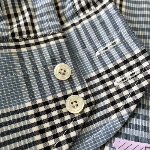 Camisa de vestir a cuadros azul/negro TOM FORD para hombre, 43/17 - Imagen 5 de 7