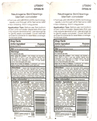 (2) Neutrogena Hautreinigung Unreinheiten Concealer versiegelt 05 - Fair Ablaufdatum: 1/2026 - Bild 3 von 3