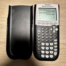 Texas Instruments TI-84 Plus Graphing Calculator Black With Cover - Tested