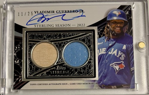 2021 Topps Sterling Vlad Guerrero JR. Bat & Patch Autogramm 11/25 Sp Auto - Bild 1 von 2