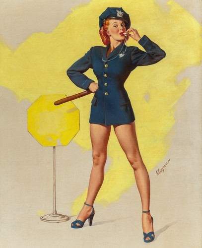 NEW Gil Elvgren Vintage Model Pin Up Girl Poster Art Print Canvas Free Shipping - Picture 1 of 3