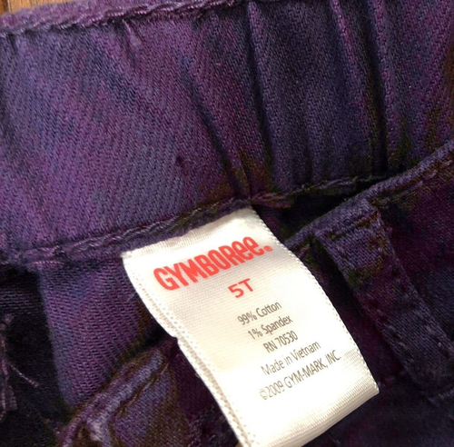 Gymboree, girls two pants jeans, Purple-Blue, Size 5T,Cotton, Pockets, bows.! - Picture 10 of 11