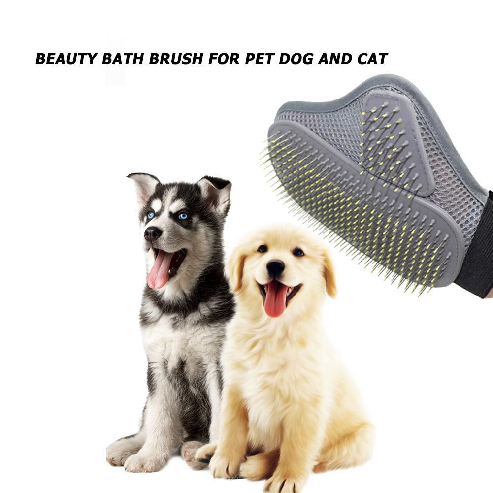 AU Pet Dog Cat Grooming Bath Brush Glove Comb Palm Shaped Massage Mitt