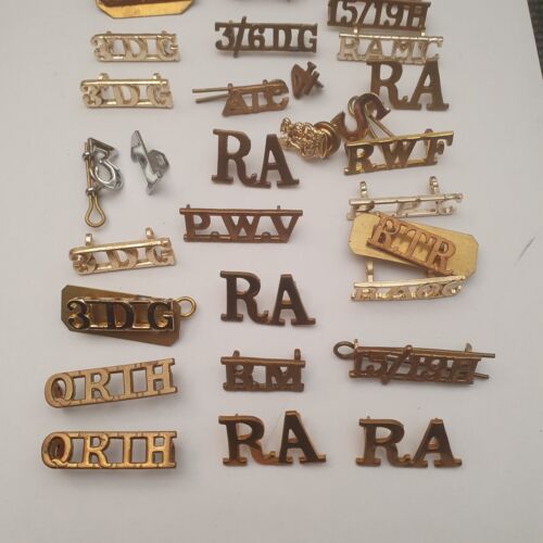 38 x Mixed British Army Regiments Shoulder Title Badges Job Lot. Joblot. - Picture 3 of 7