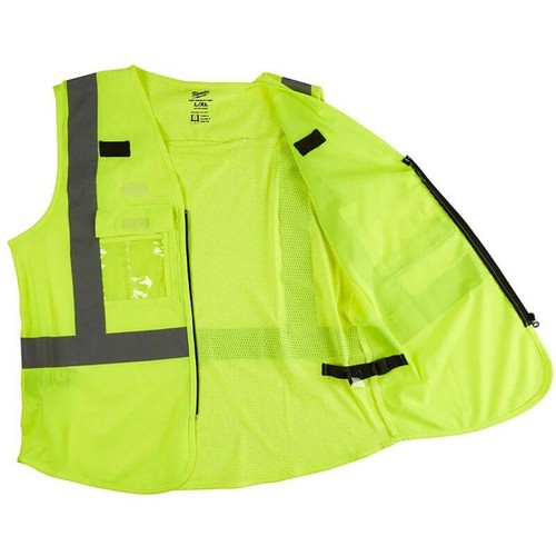 Milwaukee Premium Hi Vis Weste Multi-Pocket Warnschutz Sicherheitsweste - Bild 6 von 11