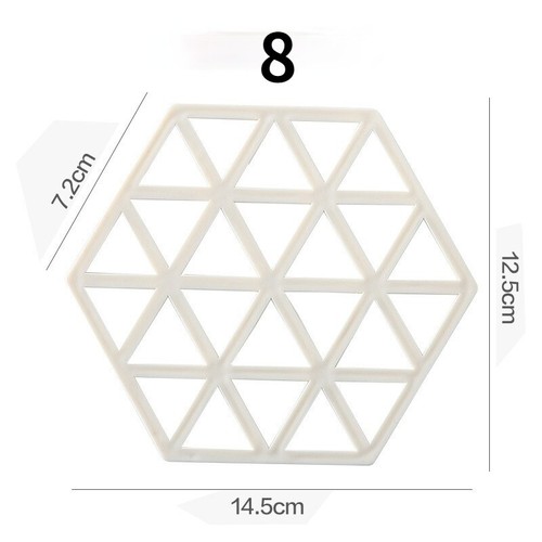 Sottobicchieri esagonali in silicone per stoviglie tazza tappetino tovaglietta isolamento termico - Foto 19 di 20