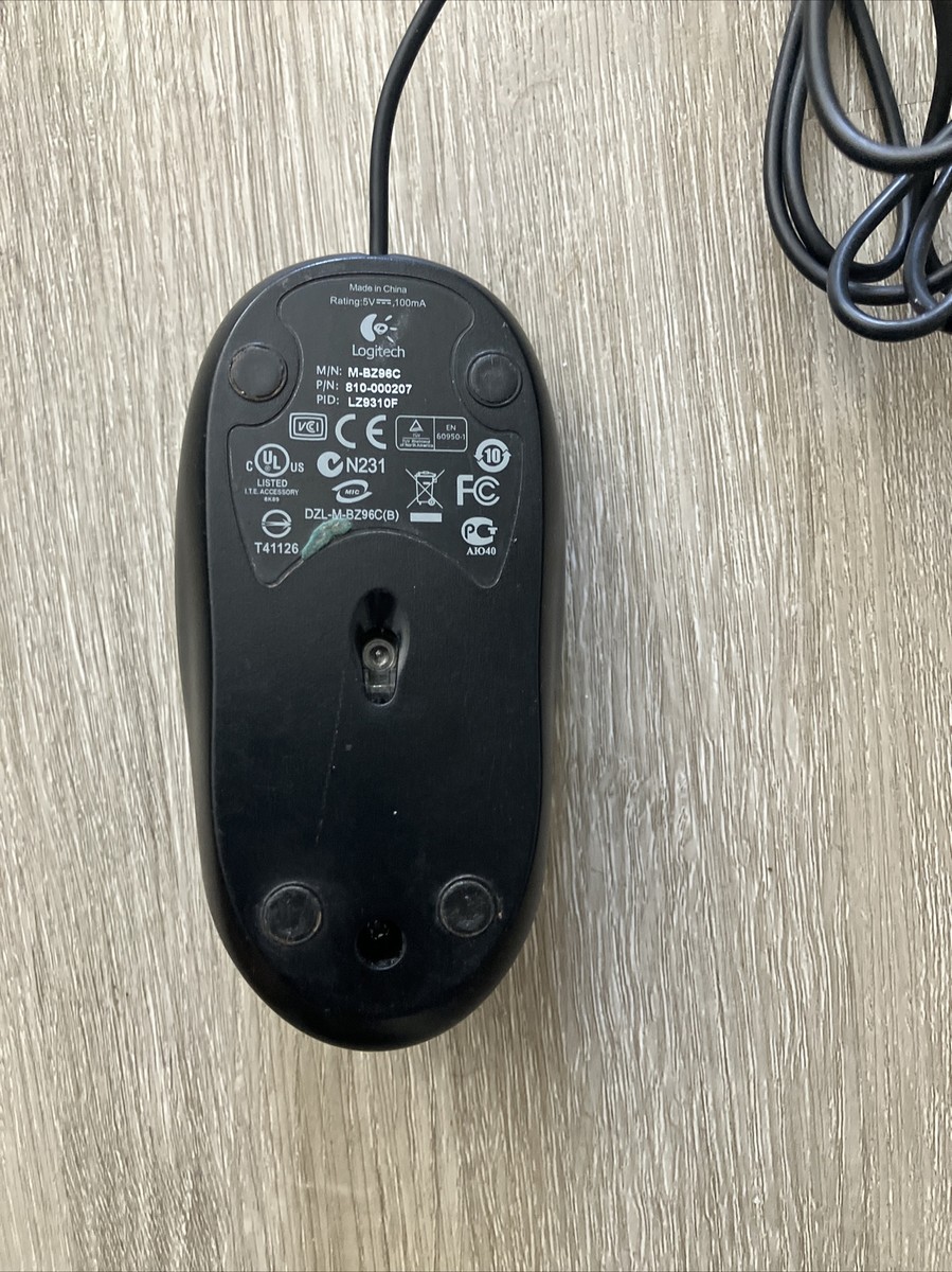 Logitech Wired Optical USB Mouse Logitech M-BZ96C P/N: 810