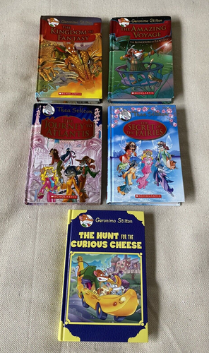 Lot 5 Geronimo Stilton Hardcover Book 1 3 Kingdom Fantasy Thea Fairies Atlantis - Picture 1 of 7
