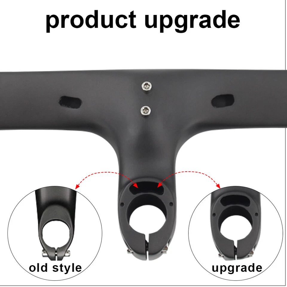 Manillar de bicicleta de carbono 1-1/8" integrado Road Drop barra integrada stock en EE. UU. Foto 2 de 4