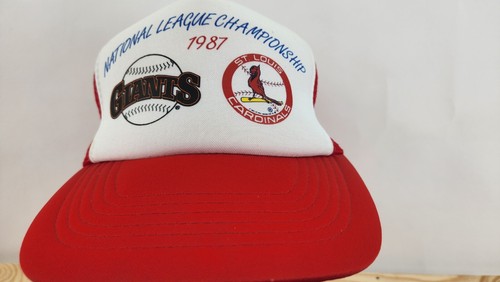 1987 Liga Nacional Campeones Cardenales Vs Gigantes Snapback Años 80 Camionero Gorra NLC - Imagen 2 de 10