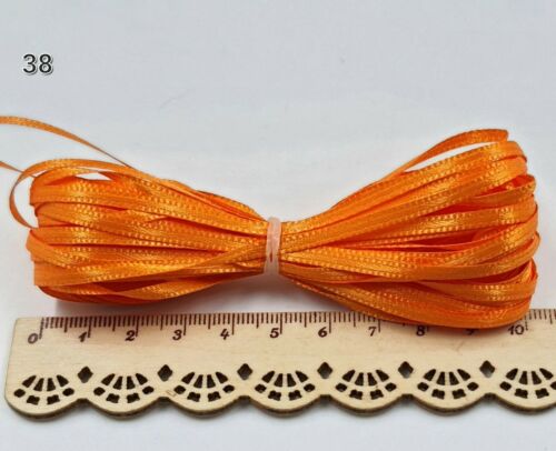 10 metres double sided 3mm satin ribbon 48 colours wedding crafts scrapbooking - Picture 92 of 112