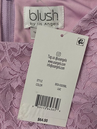 Blush by Us Angels Kids Girl's Purple Floral Lace Round Neck Dress Size 16 - Picture 3 of 3