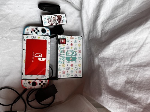 Nintendo Switch Konsole Neon-Rot & Blau Joy-Cons (HAC-001-01) V2, Animal Cr Skin - Bild 4 von 11