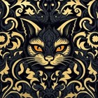 40x Damask Cat Peel and Stick Tiles Vinyl Sticker Bathroom Kitchen Self Adhesive