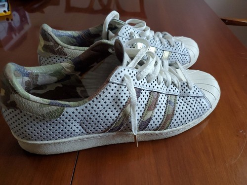Adidas Superstar 80s Men`s Quickstrike sneaker shoes size 13 Gold Camo Stars+ - Picture 2 of 8
