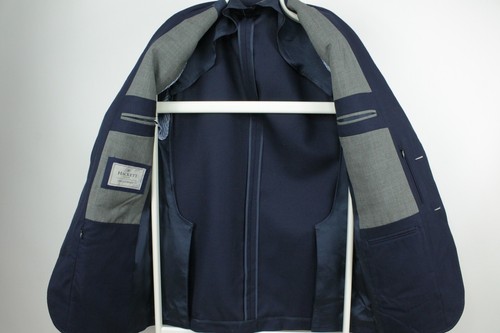 Hackett Mayfair Journey Hopsack Slim Fit Navy Wool Blazer Jacket Men's 38/48Long - Picture 6 of 12