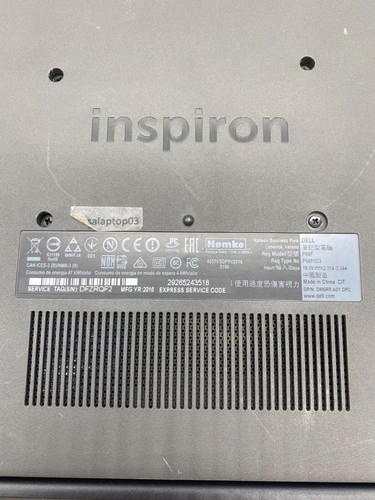 Dell Inspiron 1565 15.6" 4GB RAM AMD A9-9400 CPU 2.40 GHZ Parts - Picture 5 of 11
