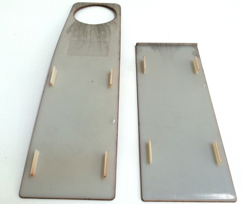 FORD CAPRI MK1 GT 1600 GT XL RS V6 CONSOLE WOOD GRAIN PLASTIC INSERT PANELS 2PC - Bild 2 von 4